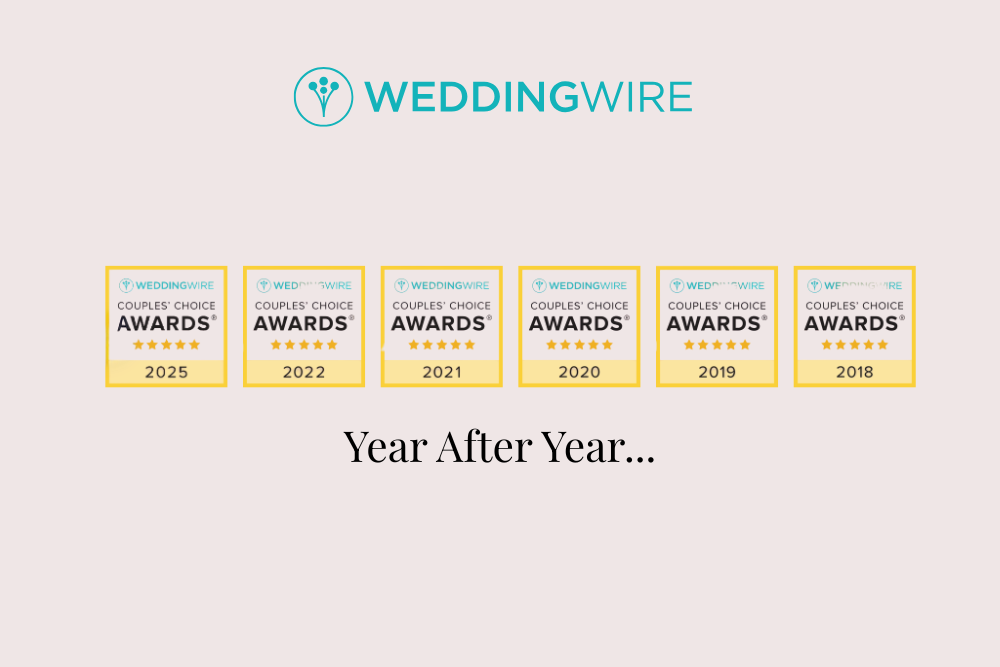 Wedding Wire Couple's Choice Award Year after Year